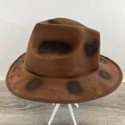 Freddy Krueger Tattered Brown Fedora Hat A Nightmare On Elm St Costume Sz Large