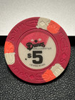  classic   5 Dunes Hotel Casino Chip Poker Las Vegas Nevada Gambling  note  