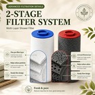 Replacement Filters For Weddell Duo Shower System Removal Of Chlorine 3blue 3red