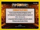 2020 Leaf Pop Century Cut Signature Wiz Khalifa Autograph Rapper