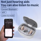Bluetooth Rechargeable Hearing Aids With Phone Call Music Streaming App Control