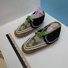 Vintage Iroquois Native American Beaded Moccasins Floral Design  Mid Century