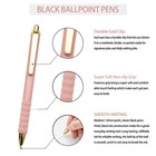 Ballpoint Pens Black Medium Point 1mm Pen With Super Soft Grip Ball Point Pen   