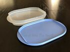 Tupperware Fridge Stackables Deli Keeper Meat Cheese Container Vintage True Blue