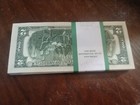 One Stack  100  2017a  Chicago Two Dollar  2 Notes  Uncir  Bep Pack chi-2-0801 