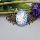 Vintage Cameo Lily Flower Hair Barrette 