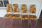 Set Of 4 Vintage Mid Century Modern Chairs 1960 s Ugly Flowered Imperial Kitchen