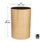 Umbra Metalla 4 75-gallon 18l  Trash Can  Matte  Brass Look