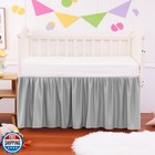 Crib Bed Skirt Dust Ruffle 100  Cotton - Natural  Soft  Breathable For Baby s