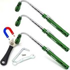3 Pack Telescopic Pickup Tool With Led Flashlight  Extensible Rod With 360 Deg 
