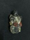 Rare Roman Ancient Glass Face Bead Men Mosaic Phoenician Stone Amulet Jewish T1