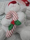 Vintage Fisher Price Christmas Puffalump White Puppy W candy Cane 