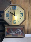 Vintage Pepsi-cola Hanging Wall Clock Sign Advertisement C14