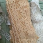 Huge Lot Of Antique Vintage Lace Cream  Peach  Trim