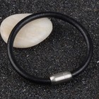 Smooth Genuine Leather Bracelet With Stainless Steel Magnetic Clasp For Men