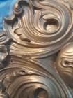Set Of 3 Syroco Inc  Mid Century Scroll Wall Art Plaques Plaster  Read