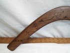 Vintage Wooden Australian Returning Boomerang Kangaroo Carved Toy
