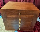 Jewelry Box Solid Black Walnut Wood 2 Side Doors 5 Drawer   Mirror