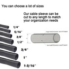 Braided Split Sleeving Wire Loom Tubing Cable Insulated Sleeve Cord Protector