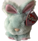 Bunny Rabbit Plush Easter Puffkins Buddy Vintage 2000 Swibco Blue And Pink