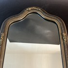 Antique Vtg Wall Hall Dresser Mirror Carved Flowers Wood Art Nouveau French 21 