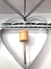 Heart Shaped Egg Pancake Rings Mold Set Of 4 Metal With Natural Wood Handles