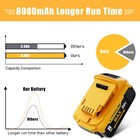For Dewalt 20 Volt Max Xr 8000mah Lithium-ion Battery  Dcb200-2 Dcb201 4pack