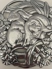 1995 Arthur Court 8    Bunny Rabbit Orchids Trivet Footed Hot Plate Boxed Euc