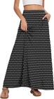 Womens Summer Maxi Skirt High Waist A-line Flowy Skirt With Pockets Lightweight