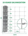 4ft X 328ft Farm Fence 15 Gauge Galvanized Goats Cattle Fence Animals Protection