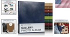 Handcrafted Gallery Photo Album For 120 Horizontal Pictures - Navy Leather