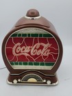 Vintage Coca-cola  Am Fm Radio Stain Glass Look Radio