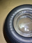 Vintage Firestone Deluxe Champion Gum Dipped Rubber Tire And Glass Ashtray 6 