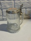 Vintage Pabst Glass Beer Stein Metal Lid  Must Have Breweriana  Great Condition