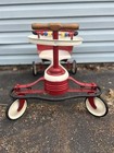 Vintage 1950s Taylor Tot   Metal Wood Baby Stroller Walker Red White Child Buggy