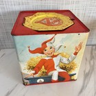 Lorraine Novelty Jack In The Box Clown Tin Toy Vintage Carnival Doesn t Work A