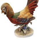 Vintage Lefton Japan Golden Pheasant Porcelain Figurine  Hand Painted 11  Tall