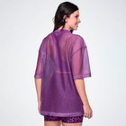 Zumba Ultrabright Oversized Mesh V-neck  - Purple Power    L  Xl   New 