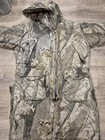 Cabelas Premier Northern Goose Down Camo Snowsuit Coveralls Mens L Reg Hooded
