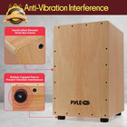 Wooden Cajon Percussion Box Handcrafted String Drum Rubber Feet
