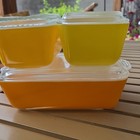 Pyrex Daisy Fridgie Set   8pc  Bright And Exquisite Set 
