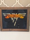 Van Halen Rock N Roll 1970   s Wood Framed Logo Mirror Carnival Small Mini 11x9
