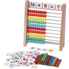 Wooden Abacus For Kids Math With 100 Beads  Counting Sticks And Number Cards    