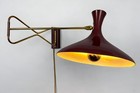 Italian Vintage Brass Wall Sconce With Long Swing Arm Wall Lamp Light Handmade