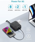 Anker Power Strip With 2000j Surge Protector  8 Ac  2 Usb A   1 Usb C Por