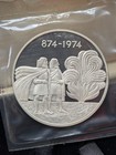 874-1974 Iceland 1100th Anniversary Of Settlement Sterling Silver Coin Set 1 5oz