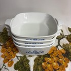 Vintage Corning Ware Cornflower Blue Petite Pan Lot Of 4 P-41 P-43 Square Dishes