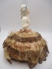 Vtg Earley 1900 s Porcelain Victorian Woman Half Doll Pin Cushion