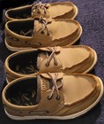 Island Surf Company Unisex Kids Beige Boat Shoes  Sizes 1   3  Eu 31   33