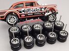 Hot Wheels Bbs Chrome Rubber Wheels Tires 5 Sets 1 64 Size Chevy Gasser Wheel